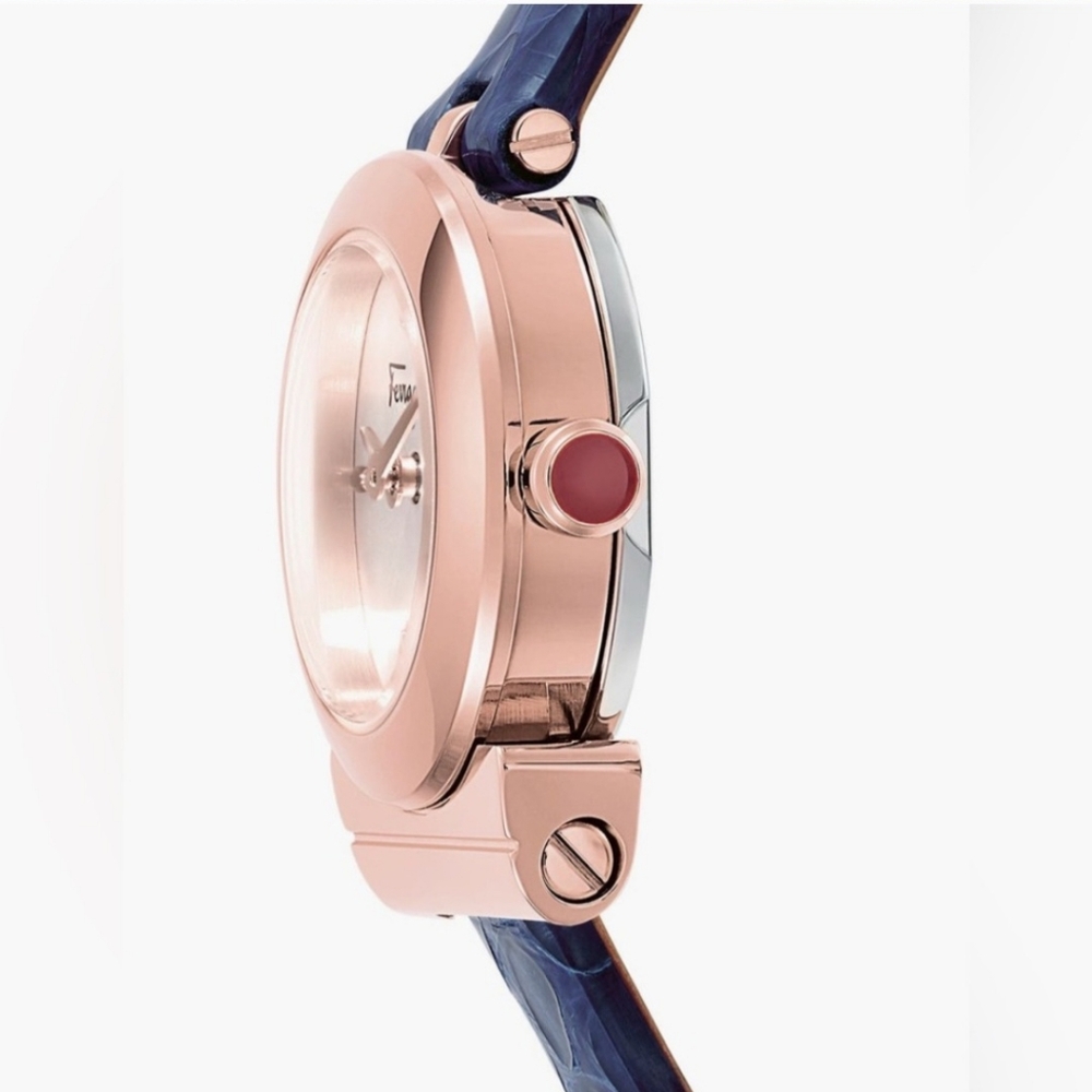 Salvatore Ferragamo Elegant Gold and Blue Watch - Picture 8 of 13